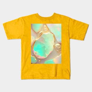 Gold opal gemstone Kids T-Shirt